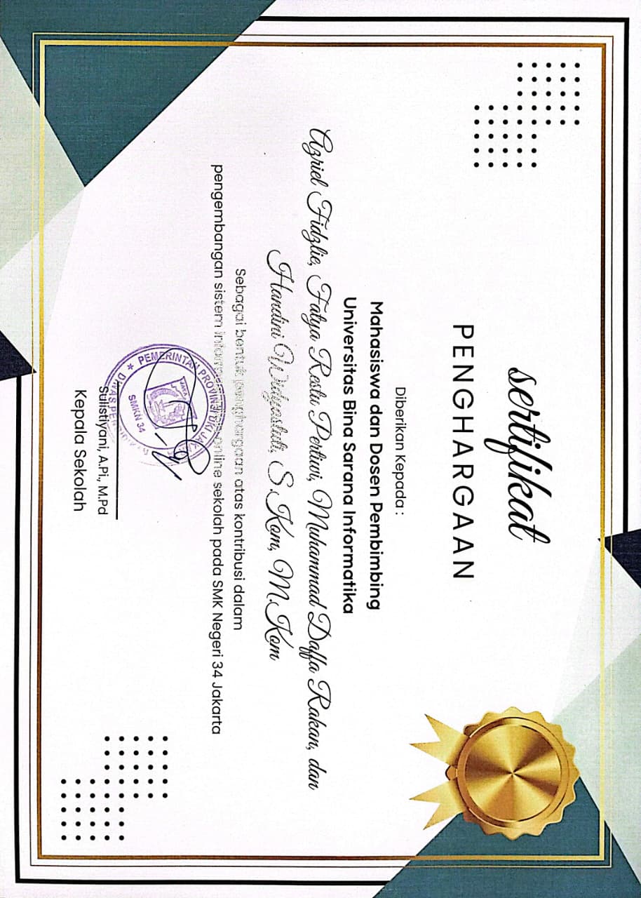 Sertifikat Penghargaan